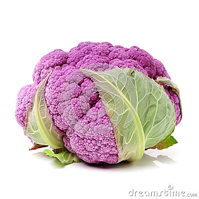 Fresh purple cauliflower Stock Photo