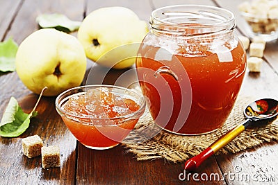 Fresh quince jam Stock Photo