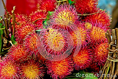 The Fresh rambutan Stock Photo