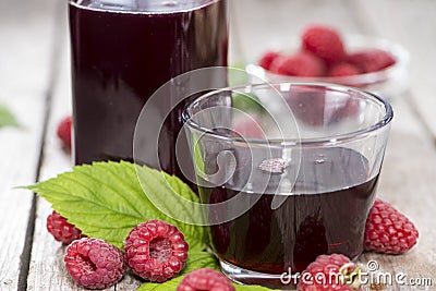 Fresh Raspberry Sirup Stock Photo