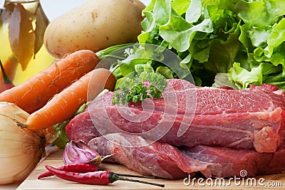 Fresh raw beef Stock Photo