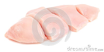 Fresh raw chopped chicken breast meat isolated Stock Photo