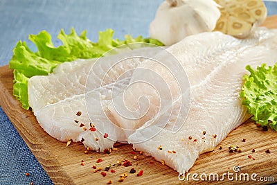 Fresh raw fish fillet Stock Photo