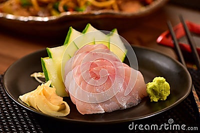 White fish sashimi slices Stock Photo