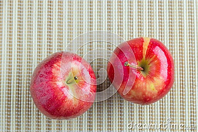 Fresh red apple Stock Photo