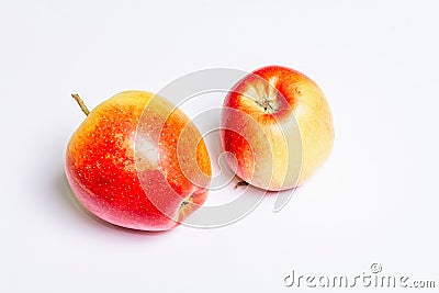 Fresh red apple isolated on white background Stock Photo