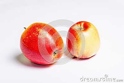 Fresh red apple isolated on white background Stock Photo