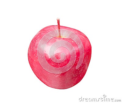 Fresh red apple isolated on white background with clipping path Stock Photo