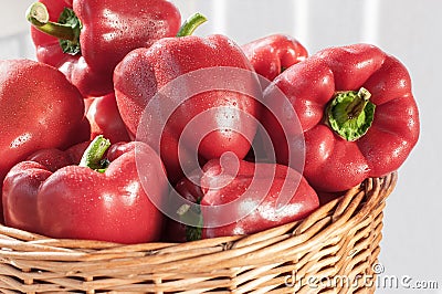 Fresh red bell pepper Stock Photo