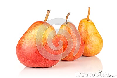Fresh red pear isolated on white Stock Photo