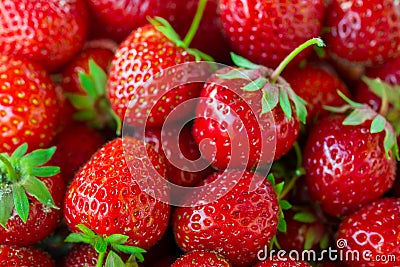 Fresh red strawberry closeup, background Stock Photo