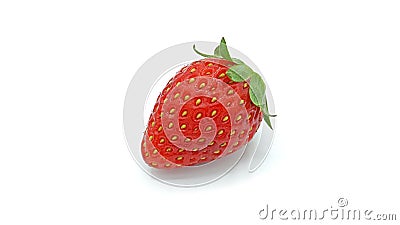Fresh red strawberry juicy fruit, Isolated on a white background. Stock Photo