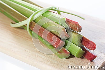 Fresh rhubarb Stock Photo