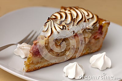 Fresh rhubarb cake Stock Photo