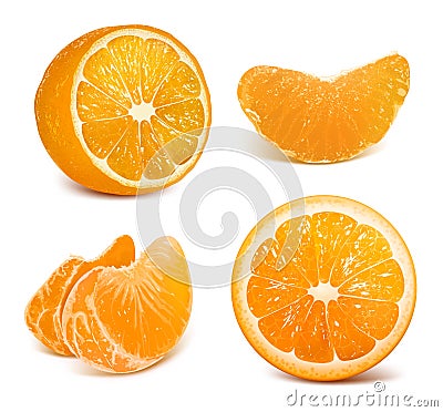 Fresh ripe oranges Vector Illustration