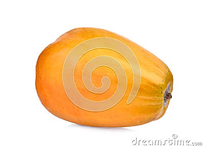 Fresh ripe papaya isolated on white Stock Photo