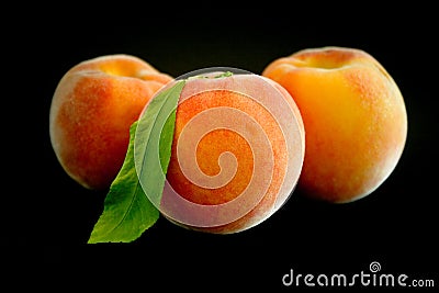 Fresh ripe peaches Stock Photo