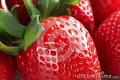 Fresh ripe perfect strawberry. Food frame background with healthy organic food Stock Photo