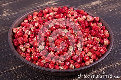 Fresh, ripe strawberries , wild berry Stock Photo