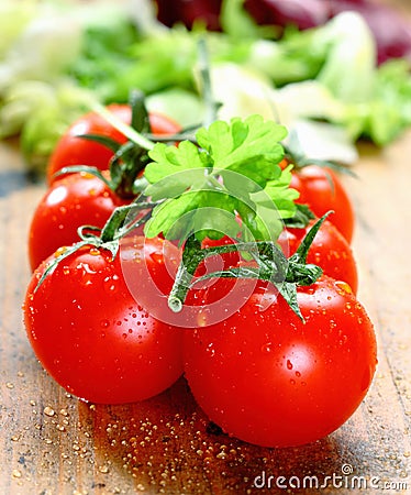 Fresh Ripe Tomatoes Stock Photo