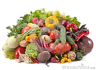 Fresh ripe vegetable mix Stock Photo