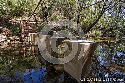 Fresh river water flowing Stock Photo