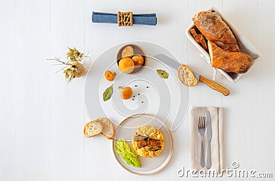Mushrooms, tasty fresh lunch or dinner. Stock Photo