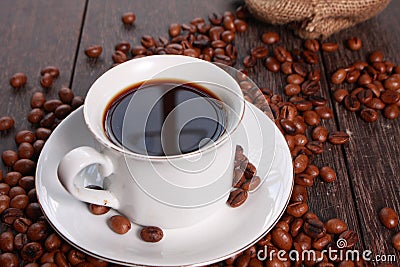 Fresh Roasted Coffee Beans Background Stock Photo