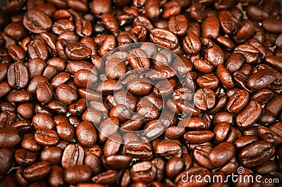 Fresh Roasted Coffee Beans, Espresso, Java Stock Photo