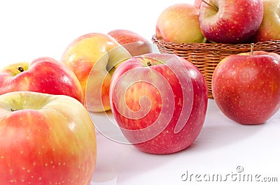 Fresh royal gala apples Stock Photo