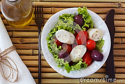 Fresh salad of heart of palm (palmito) Stock Photo