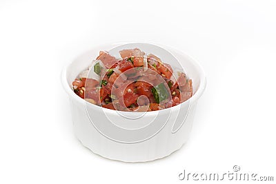 Fresh salsa in a bowl Stock Photo