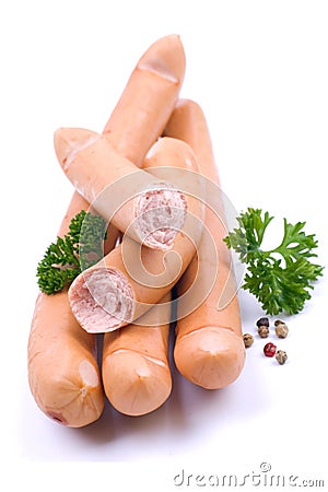 Fresh sausage Stock Photo