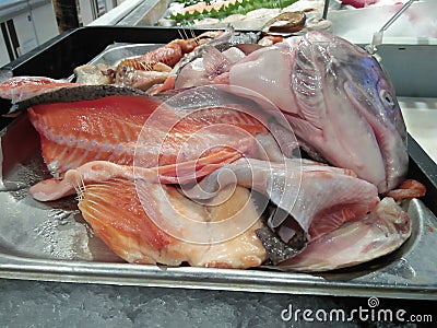 Sea fish that have been cut perfectly and are ready for sale Stock Photo