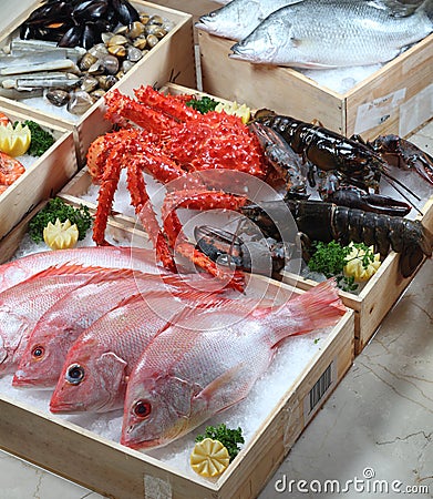 Fresh seafood Stock Photo