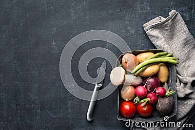 Fresh seasonal vegetable cooking Stock Photo