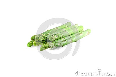 Fresh separate asparagus on white background Stock Photo