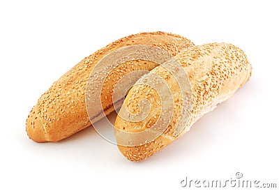 Fresh sesame buns Stock Photo