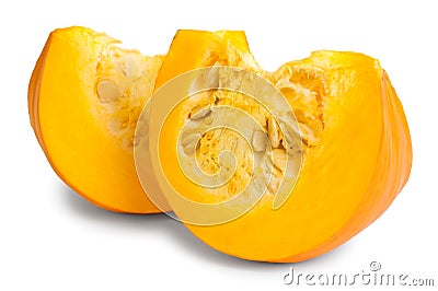 Fresh slice pumpkin Stock Photo