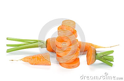 Fresh sliced carrot Stock Photo