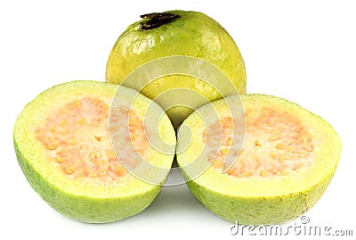 Fresh sliced guava Stock Photo