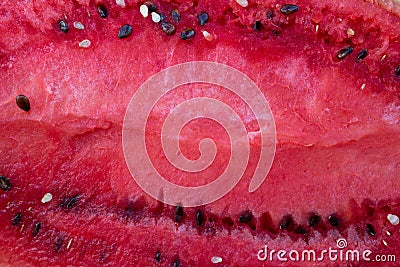 Fresh sliced watermelon as a textured background Stock Photo