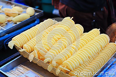 Fresh slide potato Stock Photo