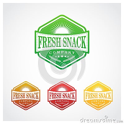 Fresh Snack Badge Vector Illustration