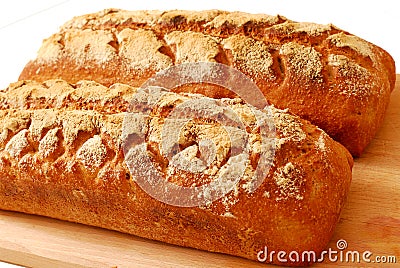 Fresh sourdough homemade bread isolated on white background Stock Photo