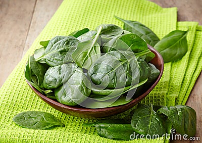 Fresh spinach leaves Stock Photo