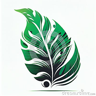 A Fresh Start: A Green Leaf as a Symbol of Renewal Stock Photo