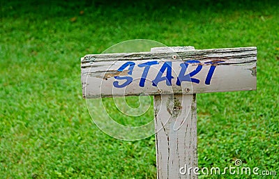 Start Sign New Beginning Stock Photo