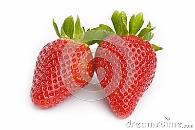 Fresh strawberries on white background Stock Photo