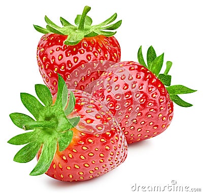 Fresh strawberry isolated on white background Stock Photo